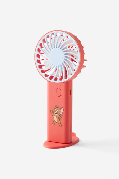 Mini Portable Fan, LCN WB TOM AND JERRY/SUMMER RED