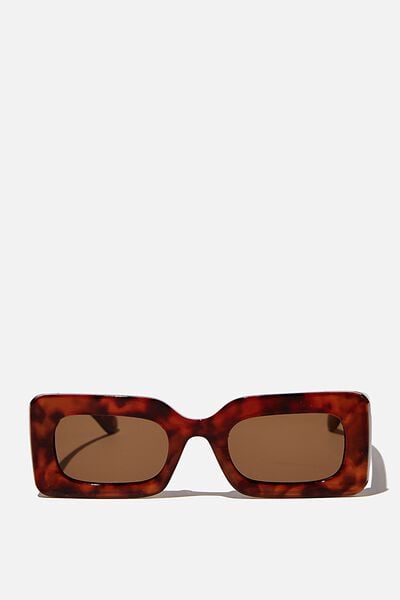 Gigi Square Sunglasses, TORT