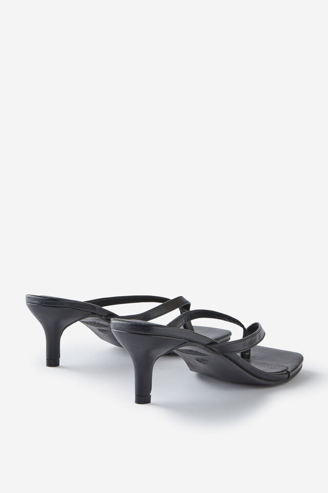 Eve Flip Flop Kitten Heel, BLACK SMOOTH