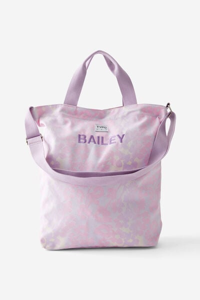 Personalised All Rounder Tote, AMELIA FLORAL / PASTEL LAVENDER