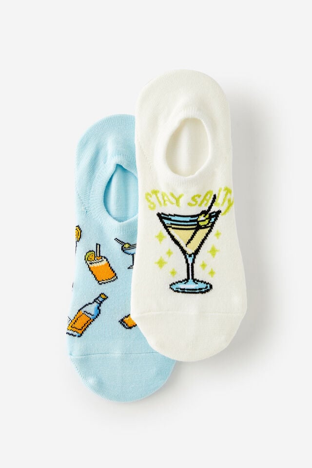 I Can T Believe It S Not A Sock Sock 2 Pk, COCKTAILS! (S/M)