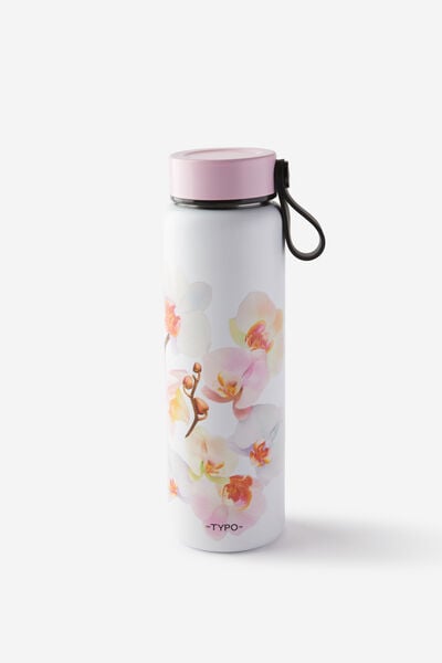 On The Move 500Ml Drink Bottle 2.0, WHITE ORCHIDS