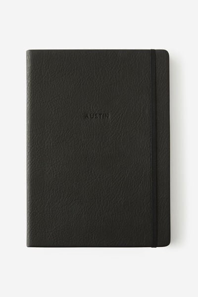 Personalised A4 Buffalo Journal, BLACK