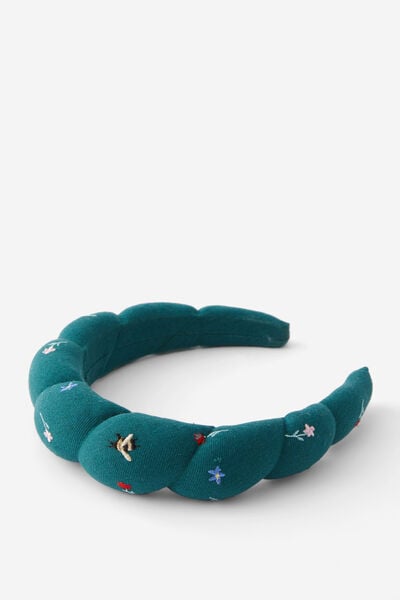 Makeup Beauty Headband, BOTANICAL / TEAL