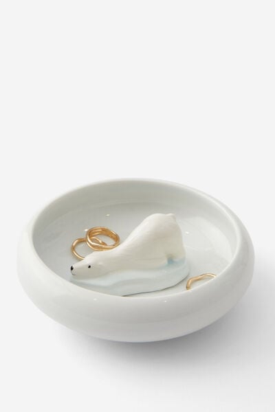 Premium Shaped Trinket Tray, POLAR BEAR
