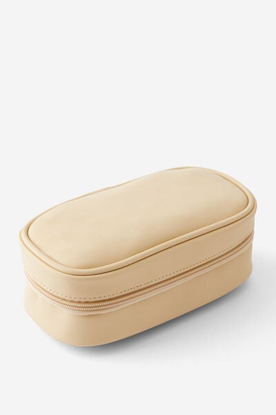 Luca Pencil Case, TAUPE STRIPE CHECK GLOSS