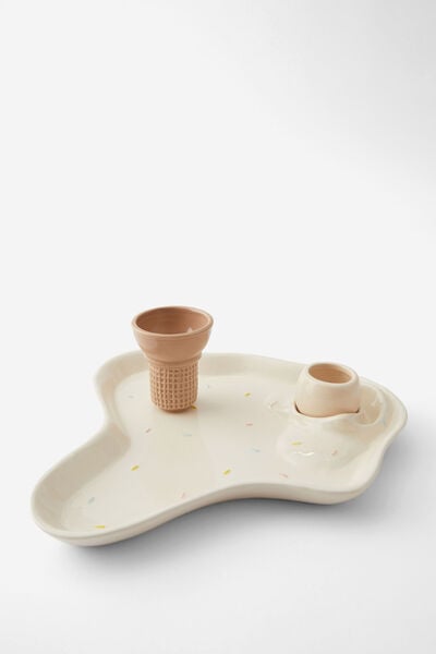 Ice Cream Platter, WHITE/SPRINKLE