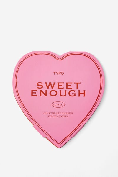Novelty Sticky Notes, HEART CHOCOLATE BOX