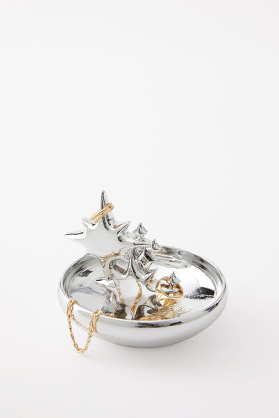 Chrome Trinket Tray, CHROME STARS