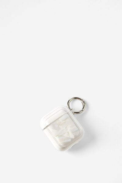 Earbud Case Gen 1 & 2, TRAPPED SHELL PIECES/ CLEAR