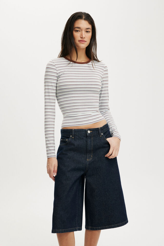 91 Baggy Denim Jort, SHUTTER BLUE