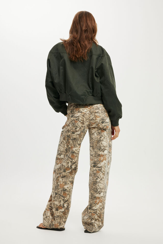 Low Rise Straight Jean, CAMO