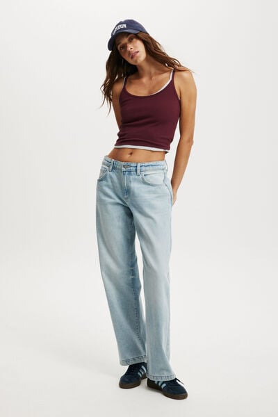 Low Rise Straight Jean, MALIBU BLUE