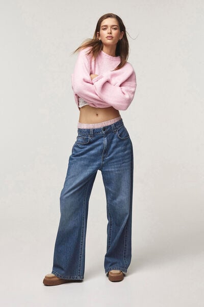 Low Super Baggy Jean, SEA BLUE