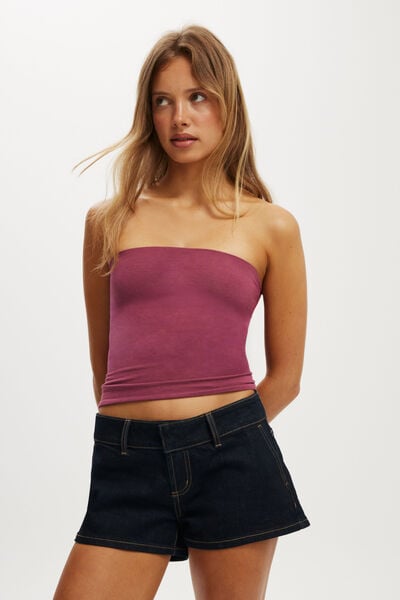All Day Tube Top, rich plum