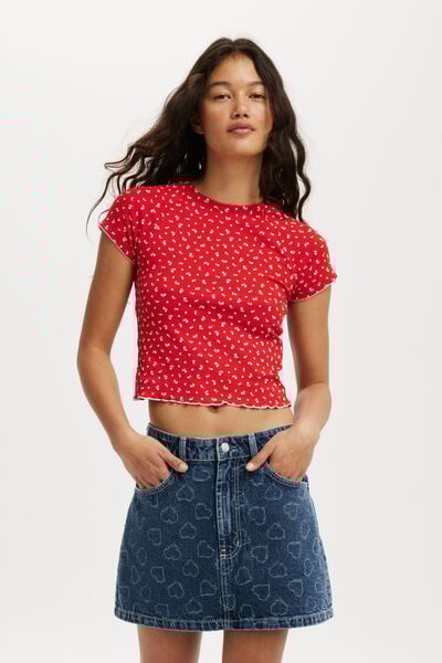 Original Denim Mini Skirt, ATLANTIC BLUE/HEART