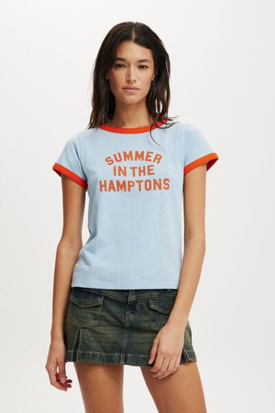 Baby Graphic Tee, SUMMER IN THE HAMPTONS/ SERENE BLUE