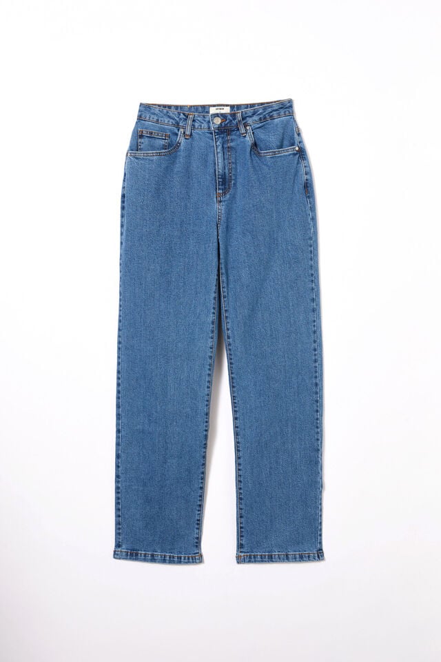 Calça - Curvy Stretch Straight Jean, SEA BLUE