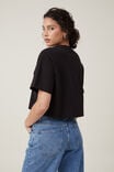 Cropped Boxy Tee, BLACK - alternate image 3