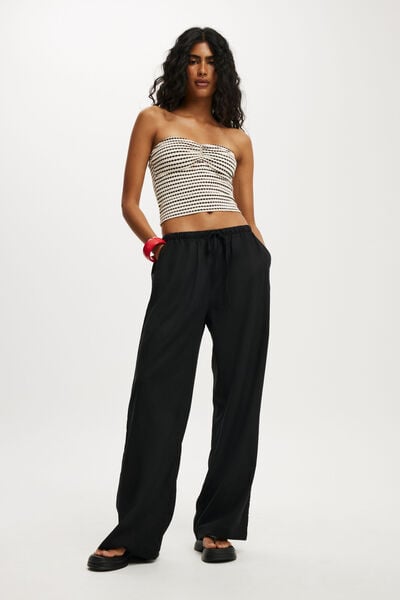 Haven Wide Leg Pant, BLACK