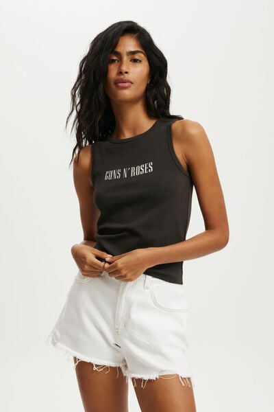 Lcn Graphic Tank, LCN BR GUNS N ROSES/ WASHED BLACK