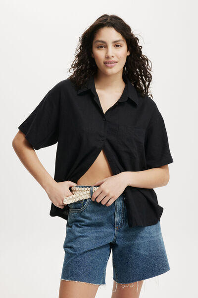 Haven Short Sleeve Shirt, BLACK